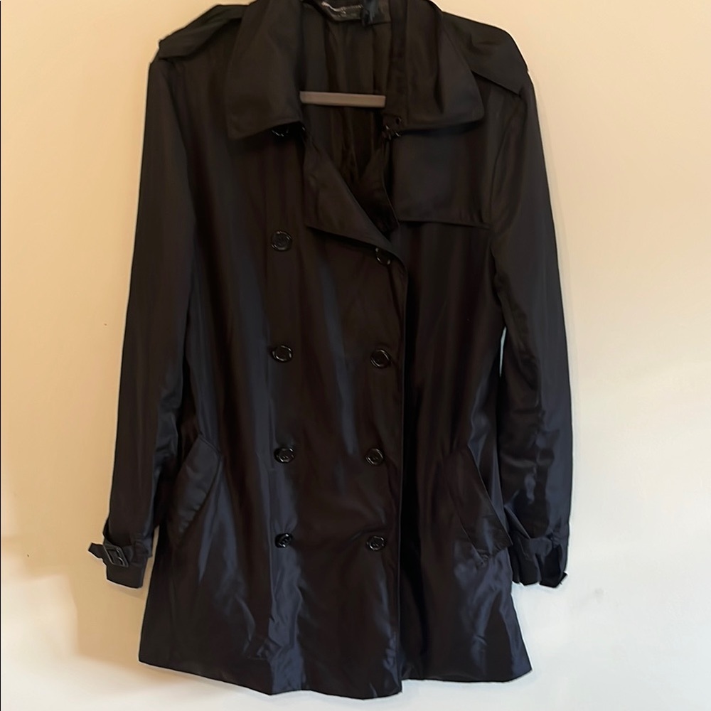 Norma Kamali Classic Black Trench Coat